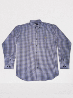 Camisa Hombre Casual Cuadros Blancos Y Negros