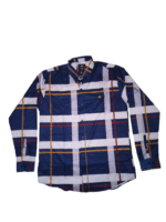 Camisa Hombre Casual Rayada Azul Blanco