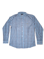 Camisa Hombre Casual Cuadros Azules Grises
