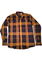Camisa Hombre Casual Rayas Negro con Amarillo
