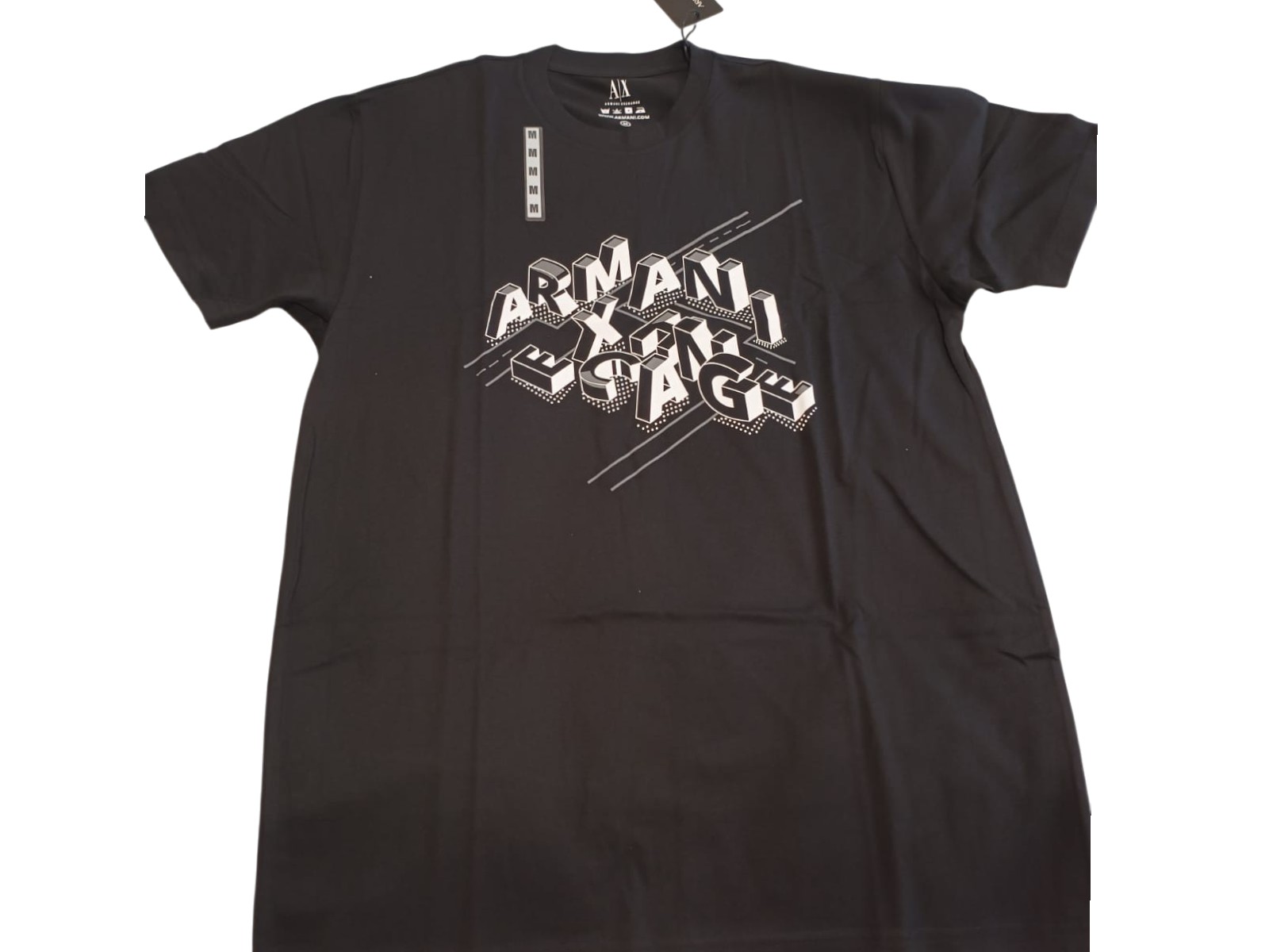 Armani Exchange gris Playera Cuello Redondo Caballero - Image 1