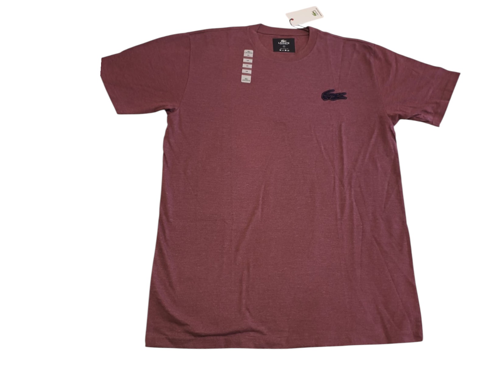 Lacoste Guinda Playera Cuello Redondo Caballero - Image 1