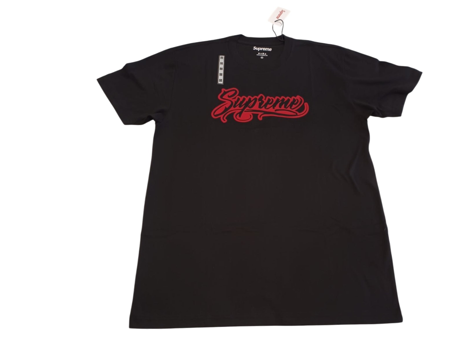 Supreme Negra playera Playera Cuello Redondo Caballero - Image 1