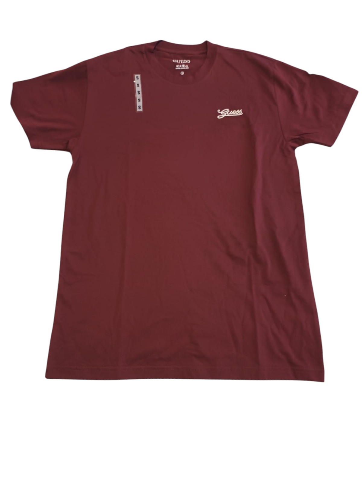 guess guinda s Playera Cuello Redondo Caballero - Image 1