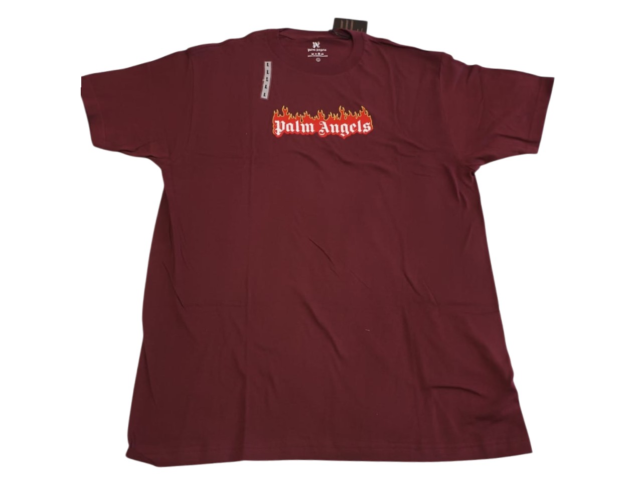 palm Angels Roja Playera Cuello Redondo Caballero - Image 1